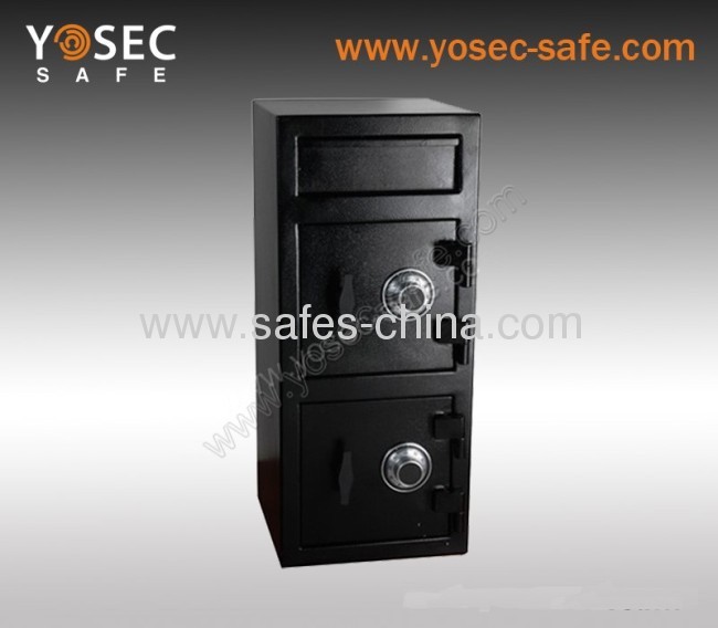 Depository safe with two doors