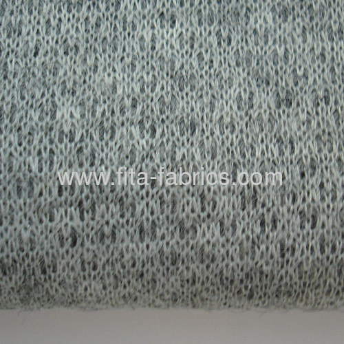 Blendedinterlock fabric of 50%wool50%polyester 