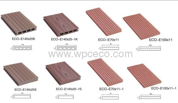 Renewable construction material wpc floor tile