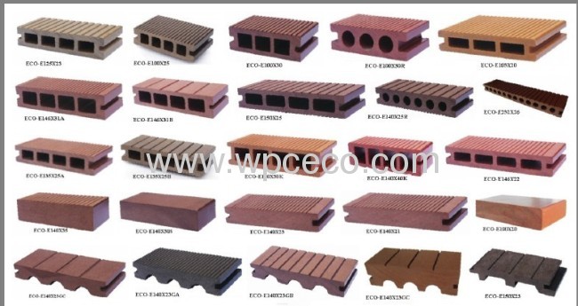 Renewable construction material wpc floor tile
