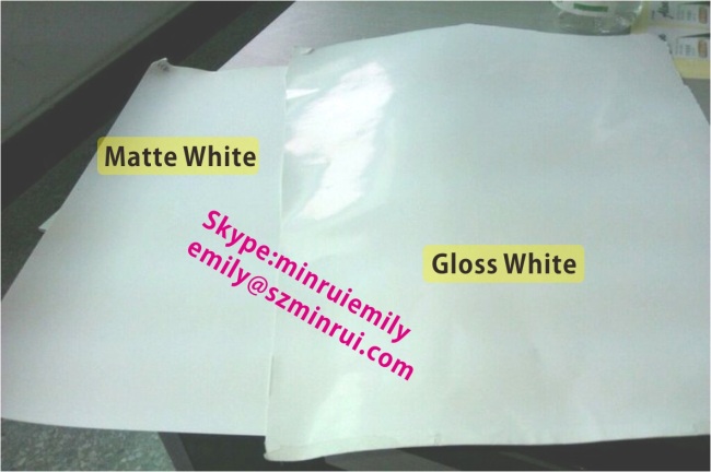 Glossy White Ultra Destructible Vinyl Materials,Destructive Label Materials with Gloss White Surface