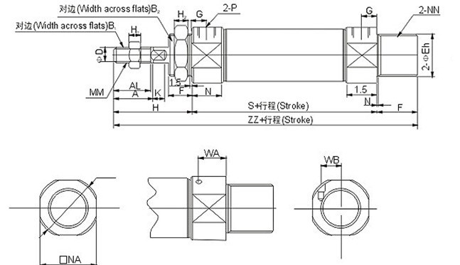 CM2 Series mini cylinder 