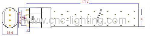 0-100% Dimmable 2G11 PL LED Tube with Epistar 5630LEDs