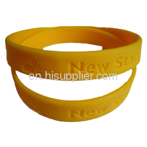 custom logo debossed/embossed/silk screen/heat transfer silicone rubber wristband