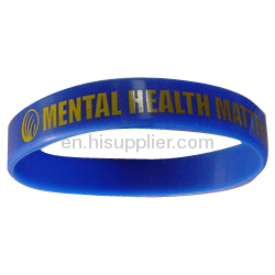 custom logo debossed/embossed/silk screen/heat transfer silicone rubber wristband