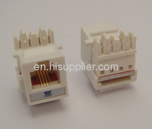 Mini Cat.3 (RJ11) Telephone Keystone Jack