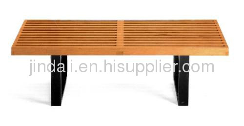 George Nelson bench, outdoor bench, leisure bench, living room bench, wooden bench, home furniture, bench