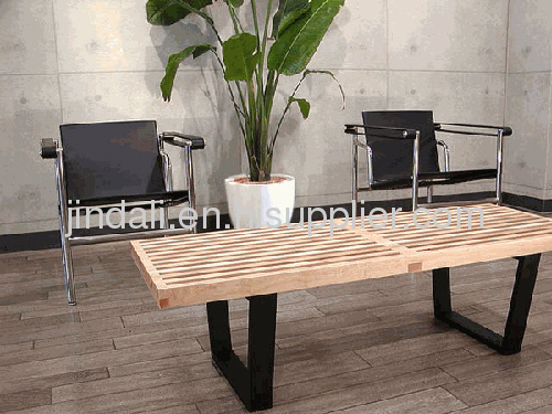 George Nelson bench, outdoor bench, leisure bench, living room bench, wooden bench, home furniture, bench