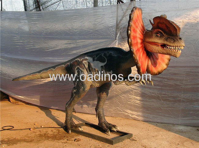 animated real size Dilophosaurus