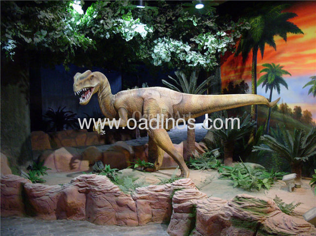 Animatronic dinosaur for amusement ride