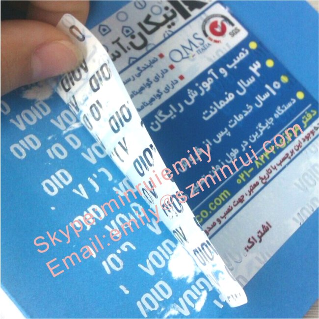 Security Tamper Proof VOID Stickers,Blue Tamper Evident VOID Vinyl Labels,Security Seal VOID Labels 