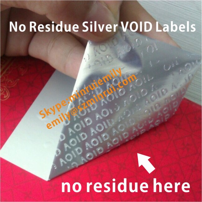 Security Tamper Proof VOID Stickers,Blue Tamper Evident VOID Vinyl Labels,Security Seal VOID Labels 