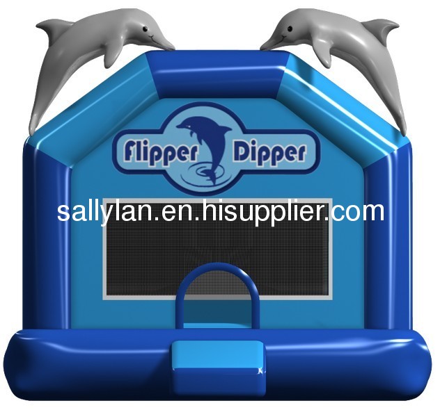 inflatable dolphin bouncer/mini inflatable bouncer/jumping castle