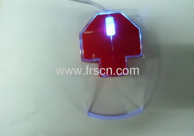 arrow shape creative colorful usb crystal LED light mouse 