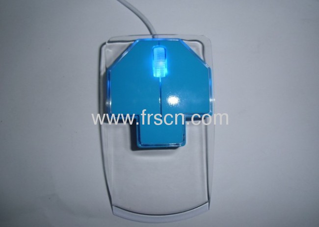 arrow shape creative colorful usb crystal LED light mouse 