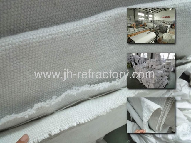 high temperature insulation double layer ceramic fiber cloth as curtains