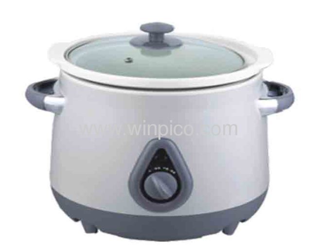 2.5L Electric Automatic Round Slow Cooker With Ceramic Pot