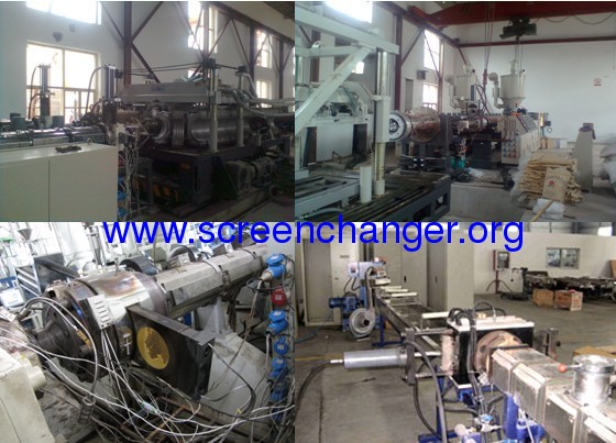 hydraulic exchange screen for extrusion plastic machine-screen changer