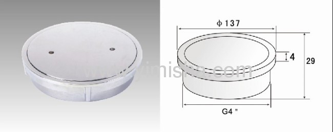 Brass Circular Chrome Plated Ground Leakage with Clean Out