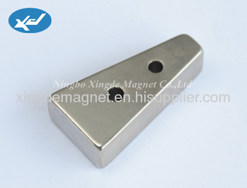 NdFeB sector shape magnets with countersunk
