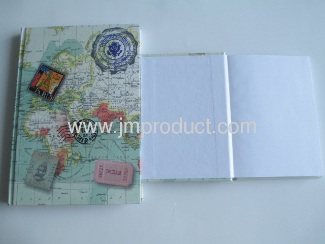 Map cover hardbound notebook