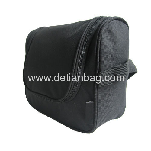 Hot sell black polyester mens wash bags for travel