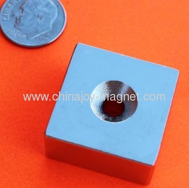 1x 1x 1/2Thick with countersunk center hole NdFeB Magnets