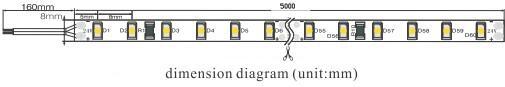 IP65 outdoor waterproof DC24V 9.6W high brightness SMD3528 120 LED strip light ribbon