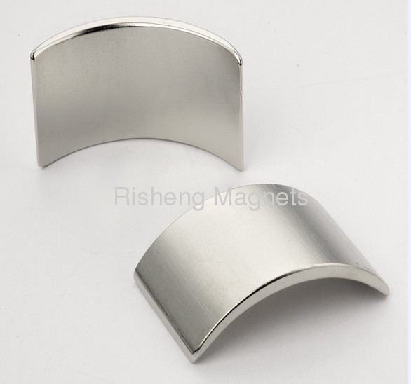 Sintered Neodymium segment magnet / Super strong permanent Neodymium Arc magnet with Ni-Cu-Ni, Black Epoxy Coating......