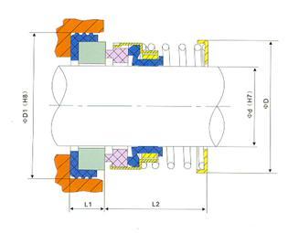 single spring water pump seal type 560A 40mm