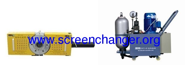 hydraulic screen changer for extrusion plant