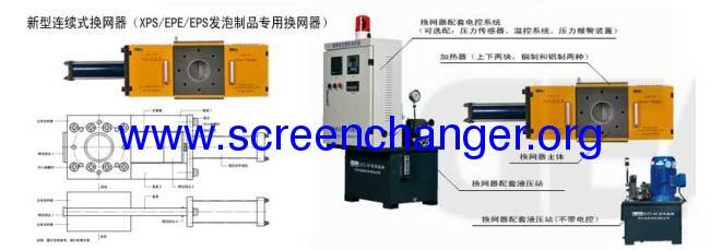 CONTINUOUS PLATE SCREEN CHANGER FOR PELLTIZING