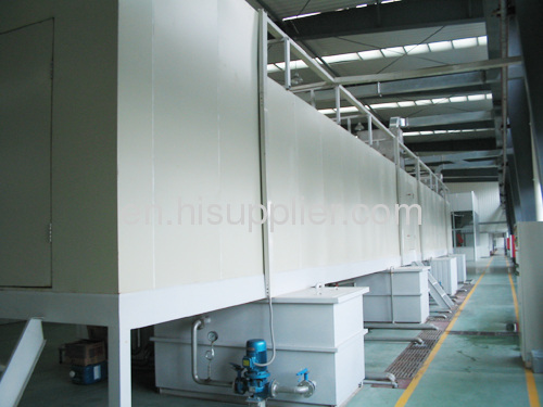 spray pretreatment powder coating line 