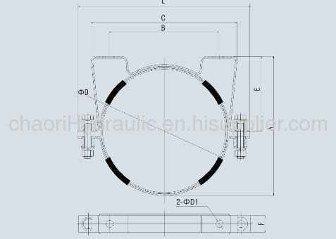 clamp for bladder accumulator