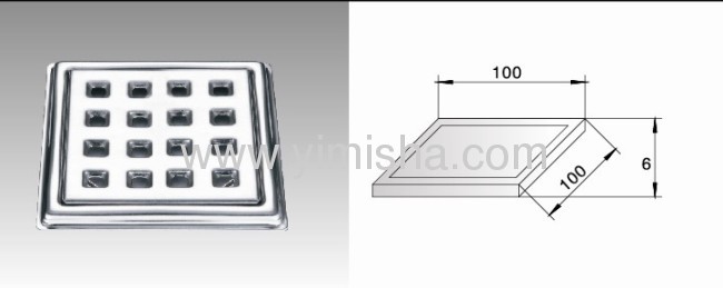 Stainless Steel Square Floor Drain with Clean Out can be put directly in toilet, kitchen, veranda and public drain areas