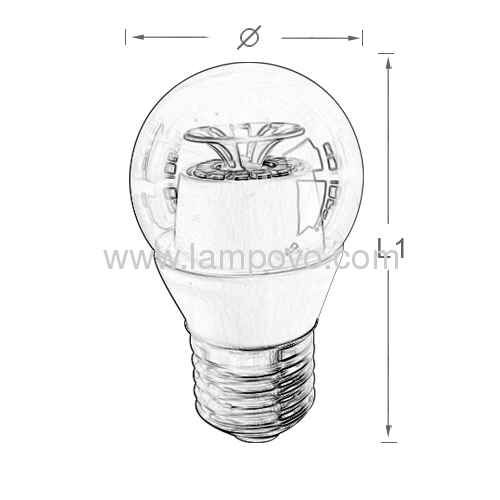 Ceramic LED bulb P50 4.5WE27