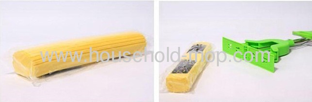 Telescopic Stainless Steel Double Roller Magic Sponge Mop