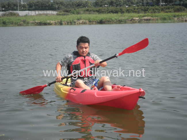 single sit on top kayak with four flush rod holders