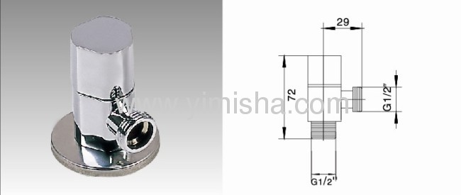 Brass Ceramic Sheet Manual Undirectional Triangle Valve for Water