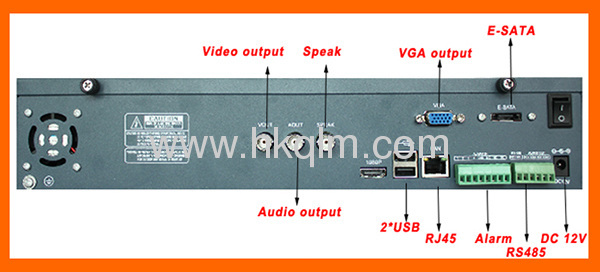 H.264 32Channel 2.0U Case NVR for IP Camera Recording