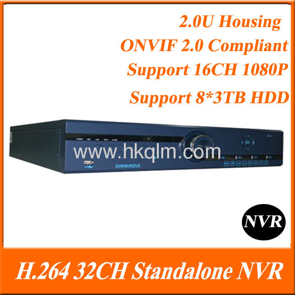 H.264 32Channel 2.0U Case NVR for IP Camera Recording