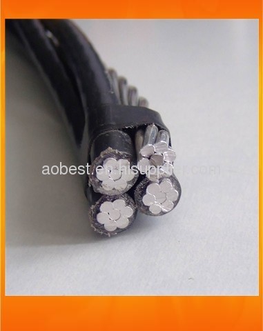 China popular ABC power transmission cable Overhead Aluminum Conductor triplex cable 2*4AWG+1*6AWG