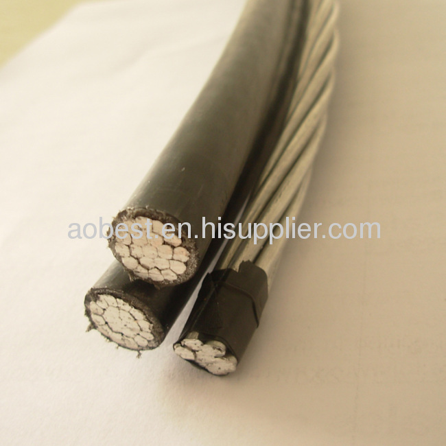 2013 China Al conductor triplex cable ABC cable 2*2AWG+1*4AWG