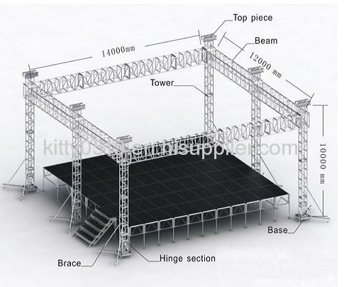 Size:1.22*2.44m outdoor portable stage for car show or fashion show