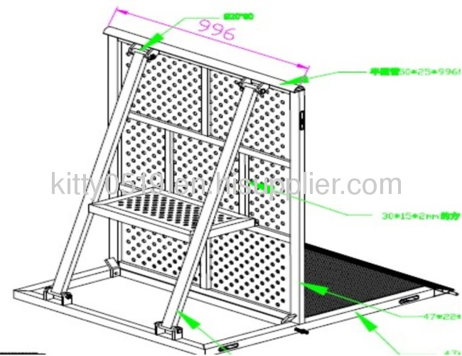 Size:1.22*2.44m outdoor portable stage for car show or fashion show
