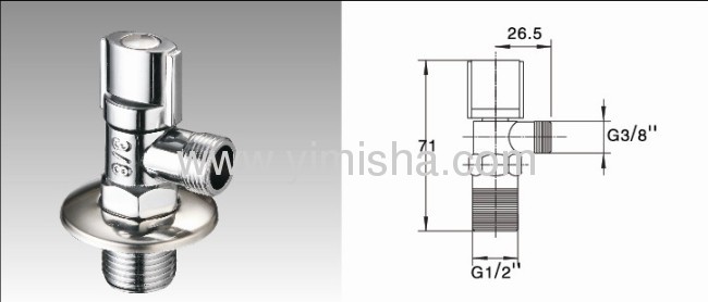 1/2x3/8High Quality Brass Ceramic Sheet Flexible Seal Unidirectional Triangle Valve 