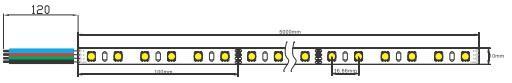 Colour changing 60pcs/meter SMD 5050 RGB LED strip light ribbon controllable