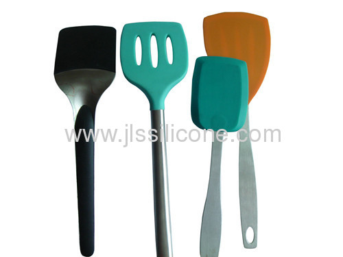 Triangle kitchen tools silicone shovel or spatula + stainless steel handle(