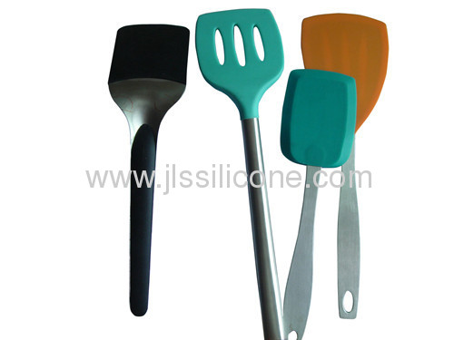 Slotted kitchen tool silicone spatula or shovel in candy color