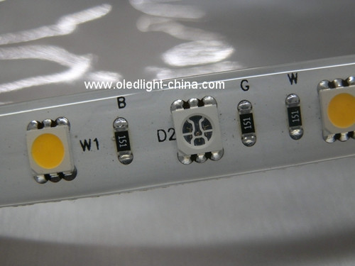 Single Row RGBW 60pcs SMD5050 LED strip light ribbon 10mm wide PCB